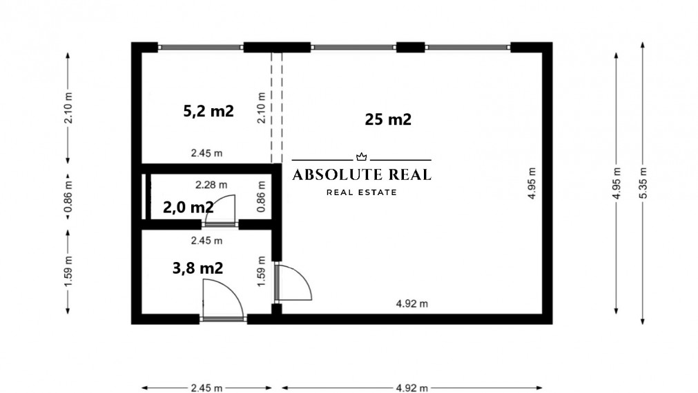 ABSOLUTE REAL / Útulný nebytový priestor v BA – Karlovej Vsi, Jána Stanislava, 36.06 m2