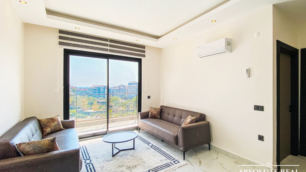 ABSOLUTE REAL / 2i apartmán pri mori, 45 m2, Turecko, Alanya, balkón
