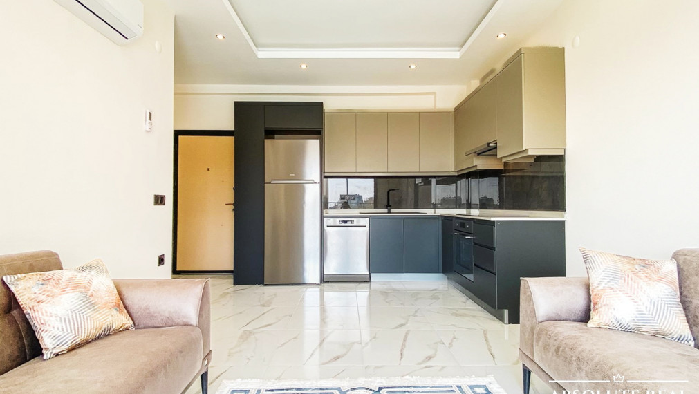 ABSOLUTE REAL / 2i apartmán pri mori, 45 m2, Turecko, Alanya, balkón