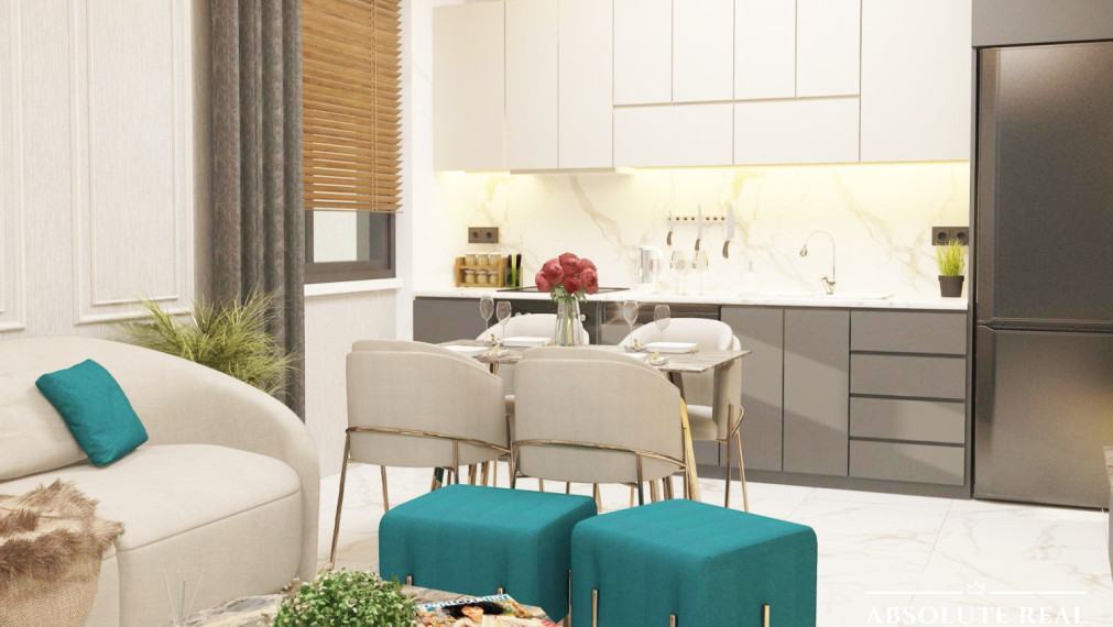 ABSOLUTE REAL / 3i apartmán pri mori, 63 m2, Turecko, Alanya, balkón