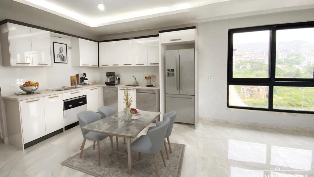 ABSOLUTE REAL / dvojpodlažný 4i penthouse apartmán 163 m2, Turecko, Alanya, balkón, terasa