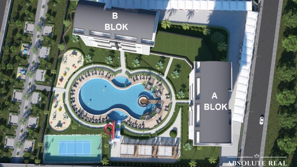 ABSOLUTE REAL / 2i, 3i a 4i apartmány, Turecká riviéra, Alanya, balkón, terasa