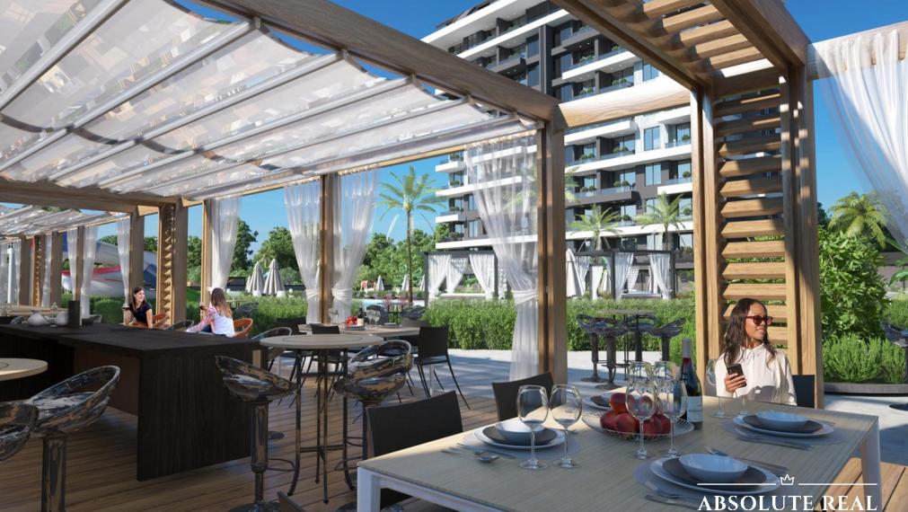 ABSOLUTE REAL / 2i, 3i a 4i apartmány, Turecká riviéra, Alanya, balkón, terasa