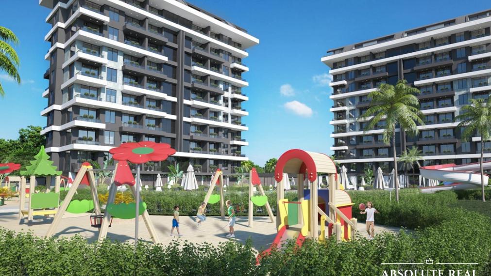 ABSOLUTE REAL / 2i, 3i a 4i apartmány, Turecká riviéra, Alanya, balkón, terasa