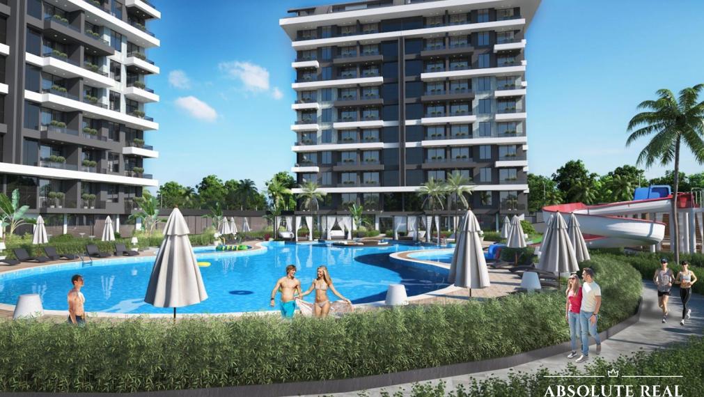 ABSOLUTE REAL / 2i, 3i a 4i apartmány, Turecká riviéra, Alanya, balkón, terasa