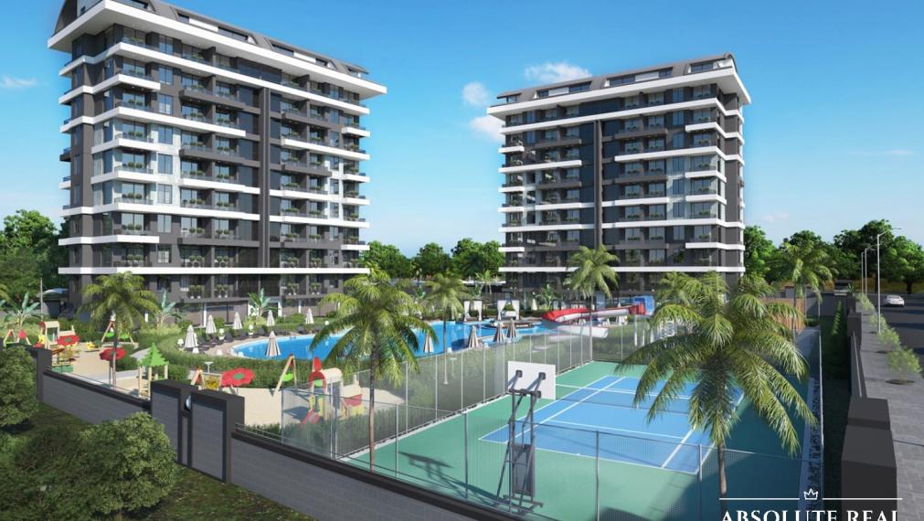 ABSOLUTE REAL / 2i, 3i a 4i apartmány, Turecká riviéra, Alanya, balkón, terasa