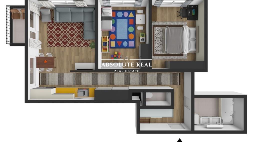 ABSOLUTE REAL / moderný 3i byt v BA – Dúbravke, Agátová ulica, 74.47 m2, balkón, pivnica, vnútorné garážové státie