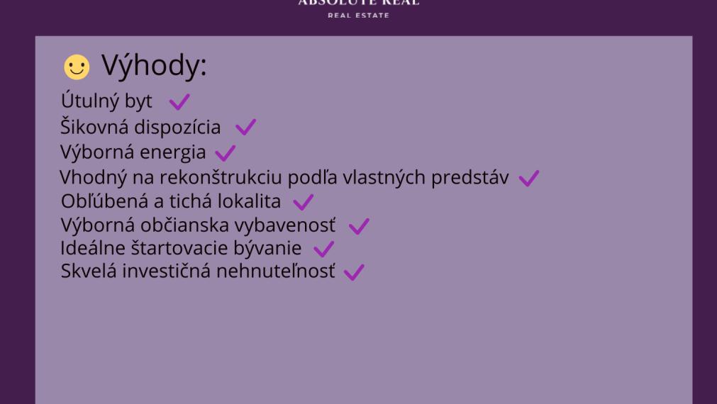 ABSOLUTE REAL / Pekný 1i byt v BA – Dúbravka, Drobného ulica, 33.02 m2, pivnica