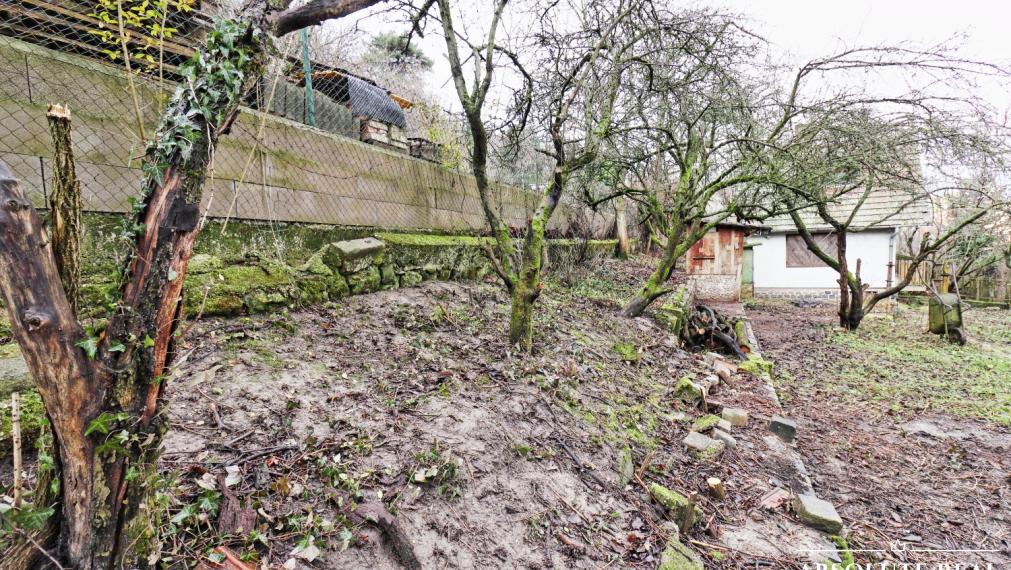 ABSOLUTE REAL / ZÁHRADA 364 m2, BRATISLAVA – DÚBRAVKA, Hanulova ulica, elektrina, mestská voda, oplotenie, chata