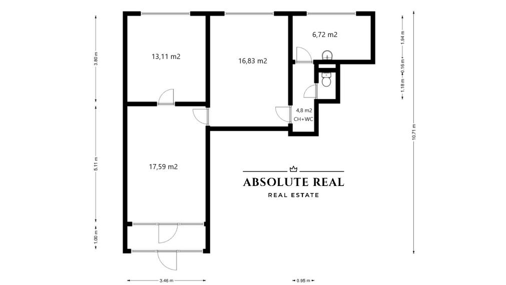 ABSOLUTE REAL / 3i nebytový priestor – KANCELÁRIA, SKLAD, SLUŽBY, Bratislava Dúbravka – Tranovského ulica, 59 m2