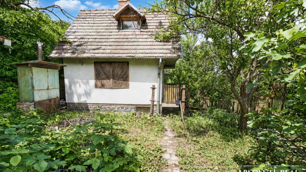 ABSOLUTE REAL / ZÁHRADA 364 m2, BRATISLAVA – DÚBRAVKA, Hanulova ulica, elektrina, mestská voda, oplotenie, chata