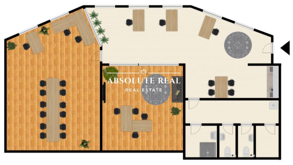 ABSOLUTE REAL / Veľké, pekné Nebytové priestory blízko Centra v Petržalke pri Inchebe,157 m2