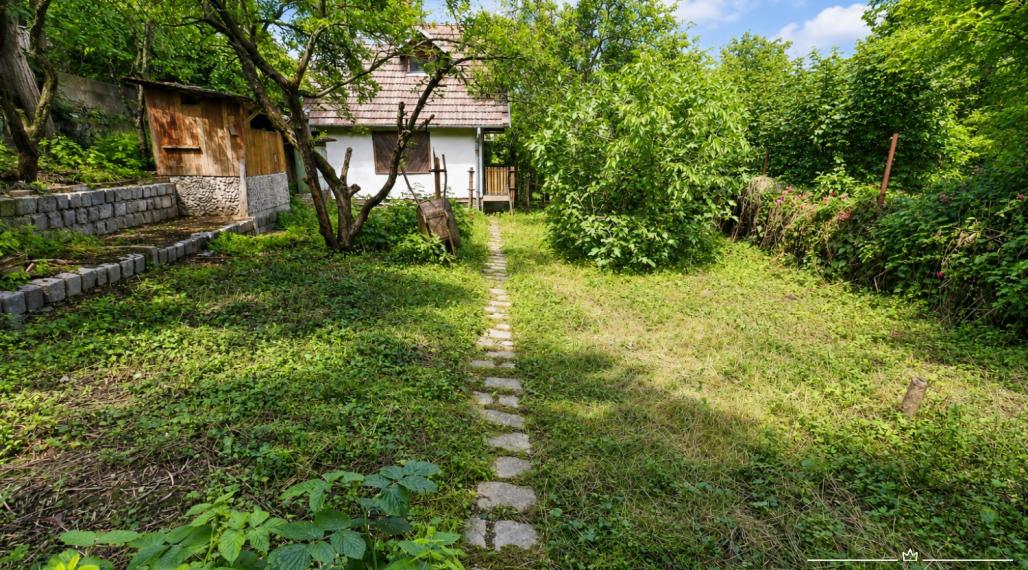 ABSOLUTE REAL / ZÁHRADA 364 m2, BRATISLAVA – DÚBRAVKA, Hanulova ulica, elektrina, mestská voda, oplotenie, chata