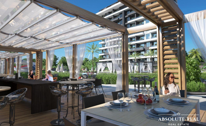ABSOLUTE REAL / 2i, 3i a 4i apartmány, Turecká riviéra, Alanya, balkón, terasa - fotografia 9