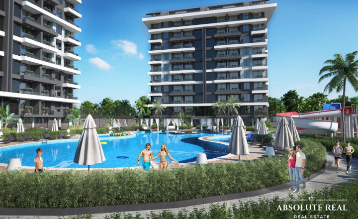 ABSOLUTE REAL / 2i, 3i a 4i apartmány, Turecká riviéra, Alanya, balkón, terasa - fotografia 19