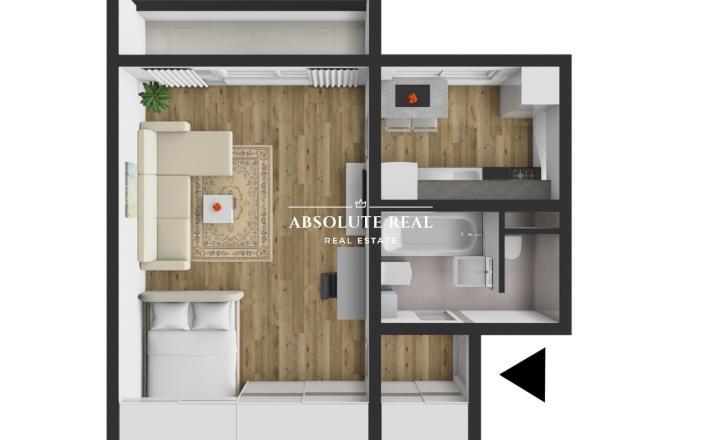 ABSOLUTE REAL / Pekný väčší 1i byt v BA – Ružinov, Vlčie Hrdlo, 41.6 m2, lodžia, klimatizácia - fotografia 17